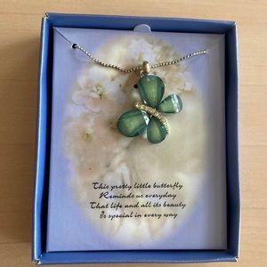 Butterfly Necklace on Silver Chain